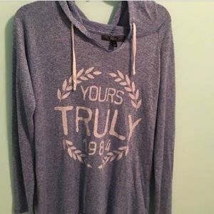 City streets blue long sleeve hood